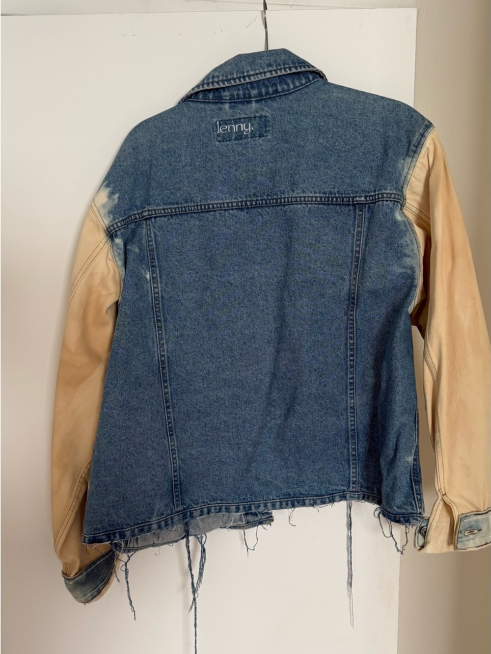 Custom Lenny Denim Jacket with bleached sleeves - Picture 3 of 3